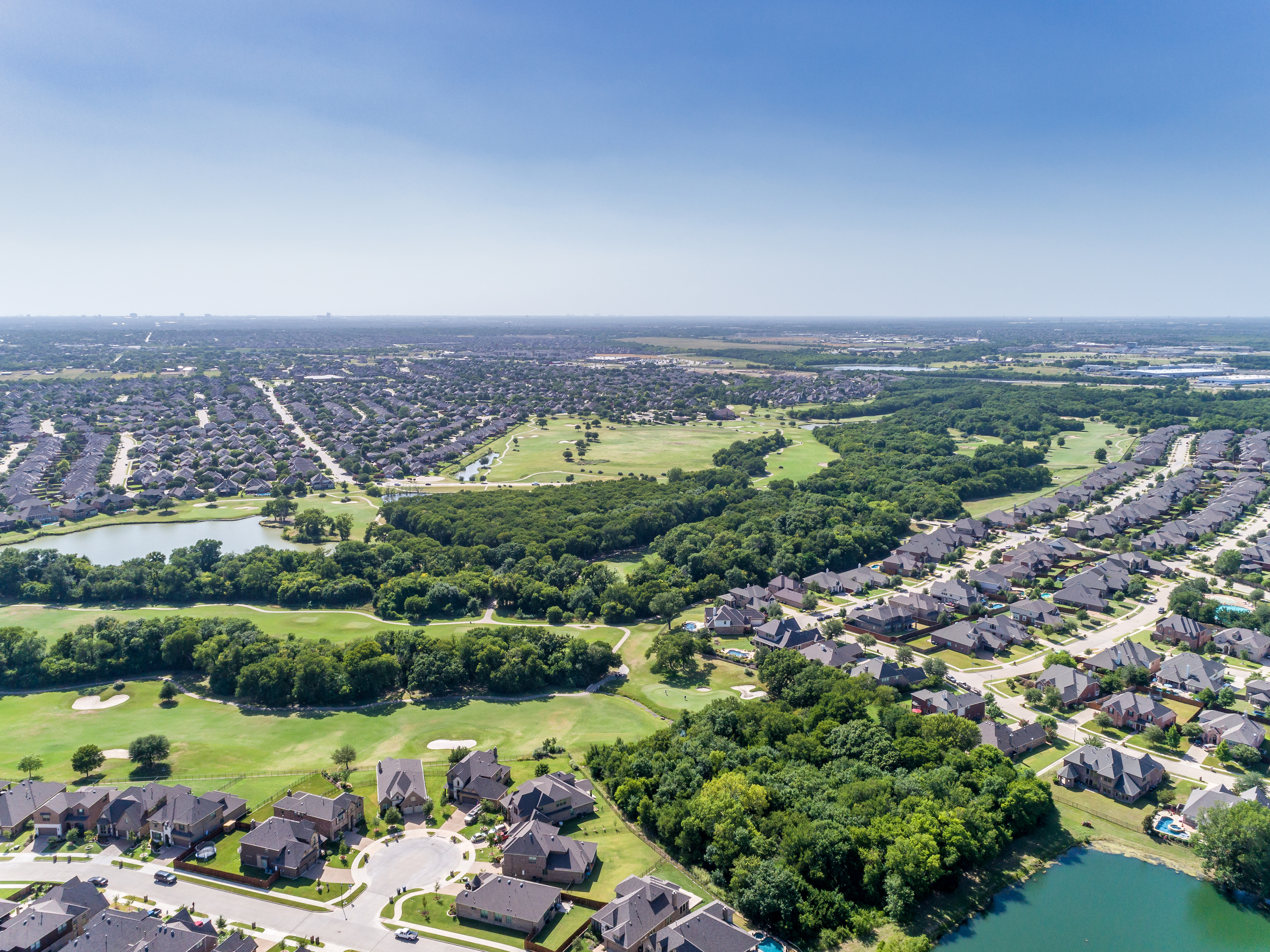 Aerial of Wylie neighborhoods