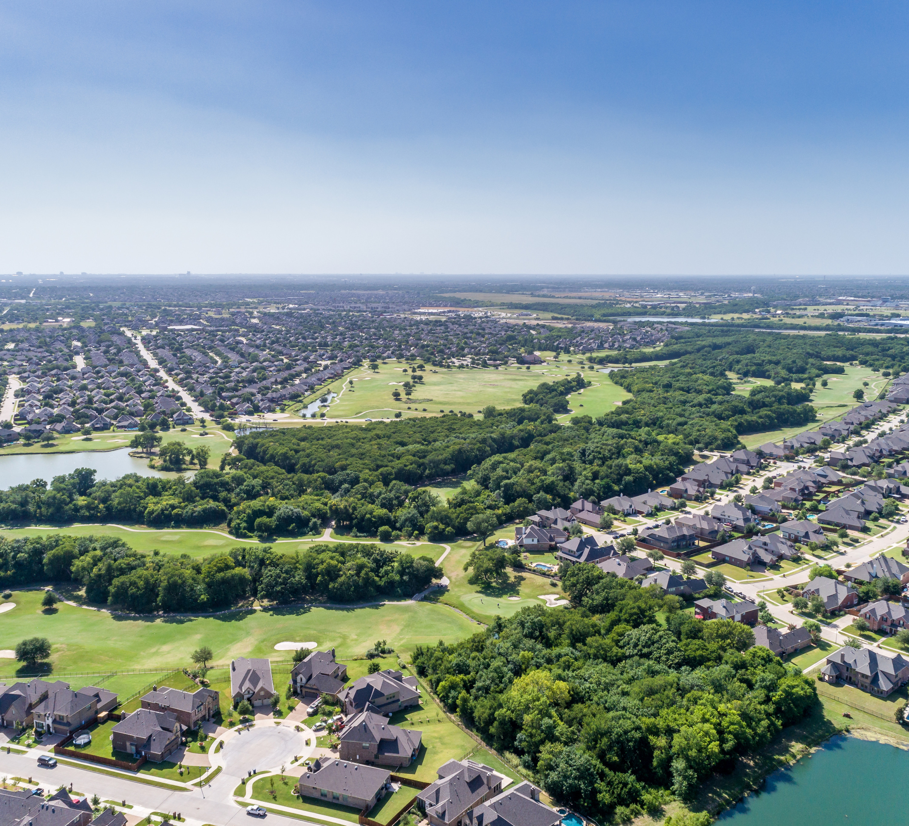 Aerial of Wylie neighborhoods